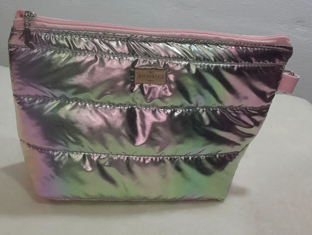 Neceser Puffer  Rosado Tornasolado