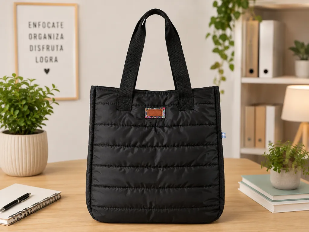 Bolso Puffer Simple Negro